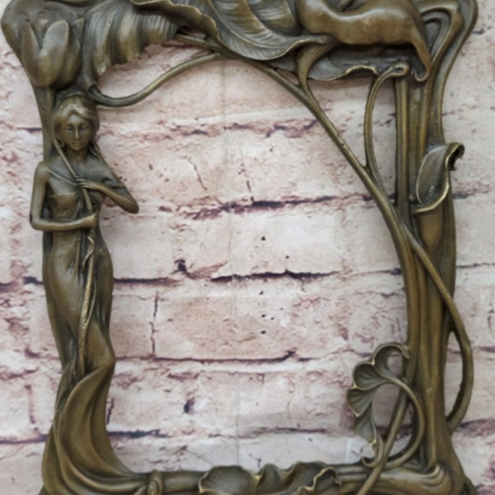 Stunning New Bronze Photo Frame Designed with Lily's & Orchids